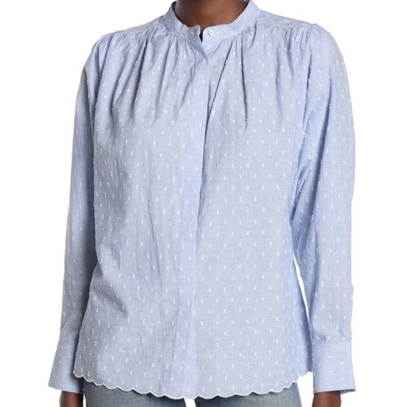Joie Abidjan Cornflower button down short